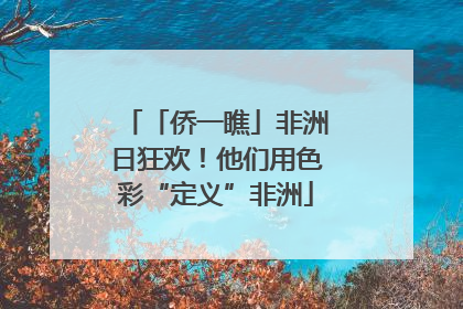 「侨一瞧」非洲日狂欢！他们用色彩“定义”非洲