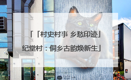 「村史村事 乡愁印迹」纪堂村：侗乡古韵焕新生
