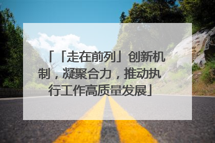 「走在前列」创新机制，凝聚合力，推动执行工作高质量发展