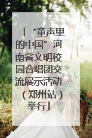 “童声里的中国”河南省文明校园合唱团交流展示活动（郑州站）举行