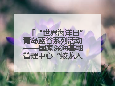 “世界海洋日”青岛蓝谷系列活动——国家深海基地管理中心“蛟龙入海 逐梦深蓝”主题开放日活动成功举办
