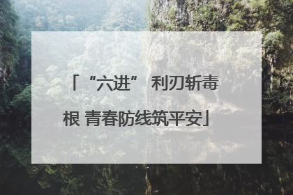 “六进” 利刃斩毒根 青春防线筑平安