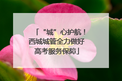 “城”心护航！西城城管全力做好高考服务保障
