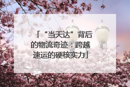 “当天达”背后的物流奇迹：跨越速运的硬核实力