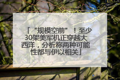“规模空前”！至少30架美军机正穿越大西洋，分析称两种可能性都与伊以相关