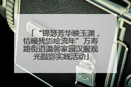 “锦瑟芳华映玉渊，情暖残影绘流年”万寿路街道温馨家园汉服观光摄影实践活动