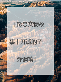 珍贵文物故事丨开诚的子弹钢笔