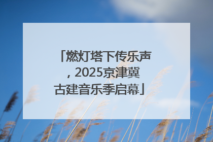 燃灯塔下传乐声，2025京津冀古建音乐季启幕
