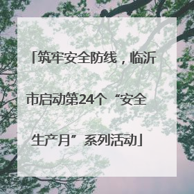 筑牢安全防线，临沂市启动第24个“安全生产月”系列活动