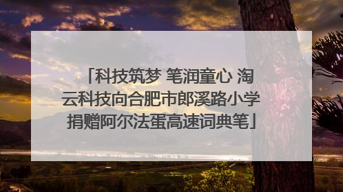 科技筑梦 笔润童心 淘云科技向合肥市郎溪路小学捐赠阿尔法蛋高速词典笔