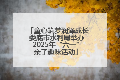 童心筑梦润泽成长 娄底市水利局举办2025年“六一”亲子趣味活动