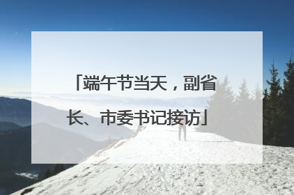 端午节当天，副省长、市委书记接访