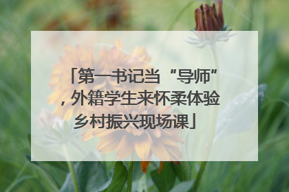 第一书记当“导师”，外籍学生来怀柔体验乡村振兴现场课