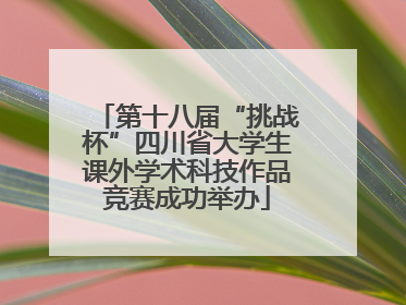 第十八届“挑战杯”四川省大学生课外学术科技作品竞赛成功举办