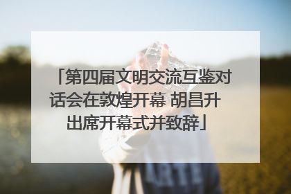 第四届文明交流互鉴对话会在敦煌开幕 胡昌升出席开幕式并致辞