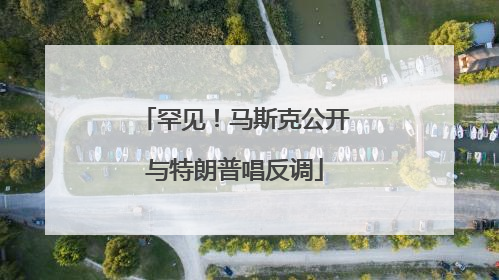 罕见！马斯克公开与特朗普唱反调