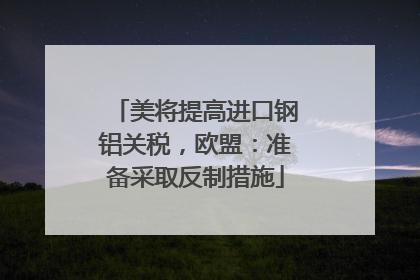 美将提高进口钢铝关税，欧盟：准备采取反制措施