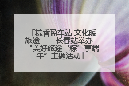 粽香盈车站 文化暖旅途——长春站举办 “美好旅途‘粽’享端午”主题活动