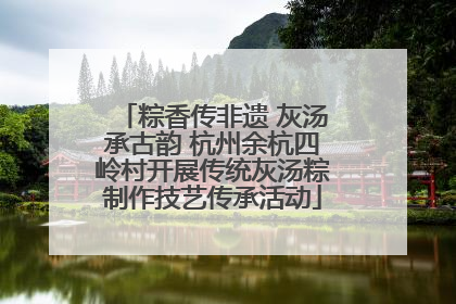 粽香传非遗 灰汤承古韵 杭州余杭四岭村开展传统灰汤粽制作技艺传承活动