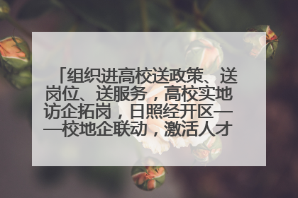 组织进高校送政策、送岗位、送服务，高校实地访企拓岗，日照经开区——校地企联动，激活人才发展“引擎”