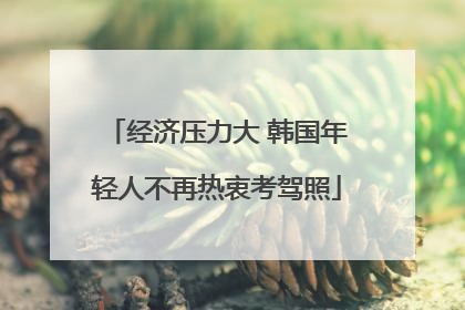 经济压力大 韩国年轻人不再热衷考驾照