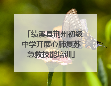 绩溪县荆州初级中学开展心肺复苏急救技能培训
