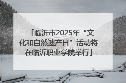 临沂市2025年“文化和自然遗产日”活动将在临沂职业学院举行