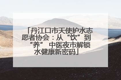 丹江口市天使护水志愿者协会：从“饮”到“养” 中医夜市解锁水健康新密码