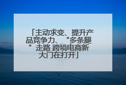 主动求变、提升产品竞争力、“多条腿”走路 跨境电商新大门在打开