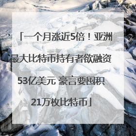 一个月涨近5倍！亚洲最大比特币持有者欲融资53亿美元 豪言要囤积21万枚比特币