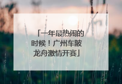 一年最热闹的时候！广州车陂龙舟激情开赛