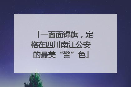 一面面锦旗，定格在四川南江公安的最美“警”色