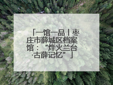一馆一品丨枣庄市薛城区档案馆：“烽火兰台·古薛记忆”