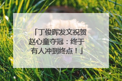 丁俊晖发文祝贺赵心童夺冠：终于有人冲到终点！
