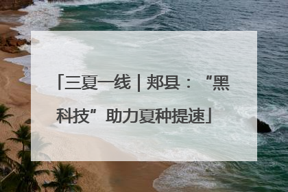 三夏一线｜郏县：“黑科技”助力夏种提速