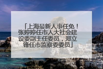 上海最新人事任免！张婷婷任市人大社会建设委副主任委员，郑立锋任市监察委委员