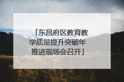 东昌府区教育教学质量提升突破年推进现场会召开