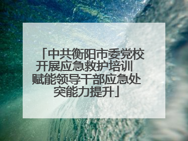 中共衡阳市委党校开展应急救护培训 赋能领导干部应急处突能力提升