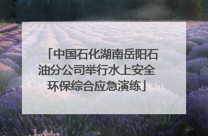 中国石化湖南岳阳石油分公司举行水上安全环保综合应急演练
