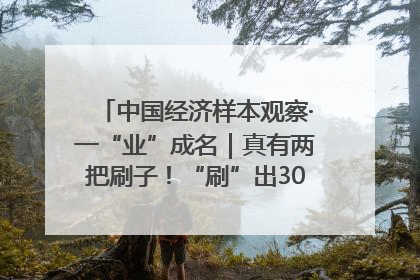 中国经济样本观察·一“业”成名｜真有两把刷子！“刷”出30亿级“颜值经济”