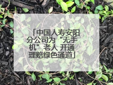 中国人寿安阳分公司为“无手机”老人 开通理赔绿色通道