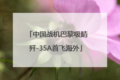 中国战机巴黎吸睛 歼-35A首飞海外