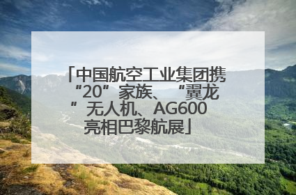 中国航空工业集团携“20”家族、“翼龙”无人机、AG600亮相巴黎航展