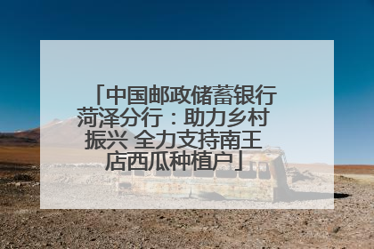 中国邮政储蓄银行菏泽分行：助力乡村振兴 全力支持南王店西瓜种植户