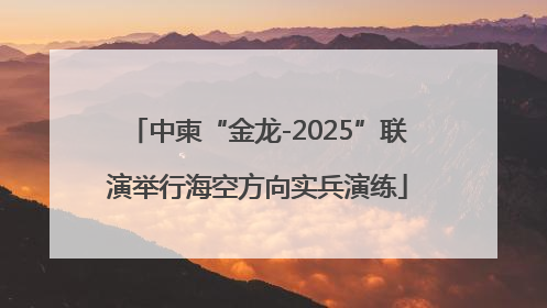 中柬“金龙-2025”联演举行海空方向实兵演练