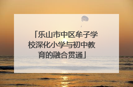 乐山市中区牟子学校深化小学与初中教育的融合贯通