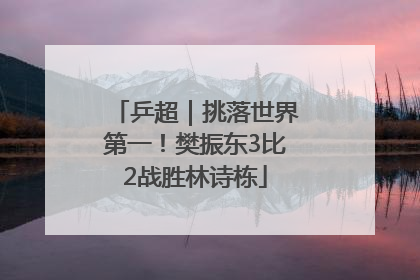 乒超｜挑落世界第一！樊振东3比2战胜林诗栋
