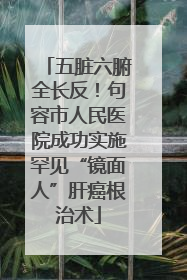 五脏六腑全长反！句容市人民医院成功实施罕见“镜面人”肝癌根治术