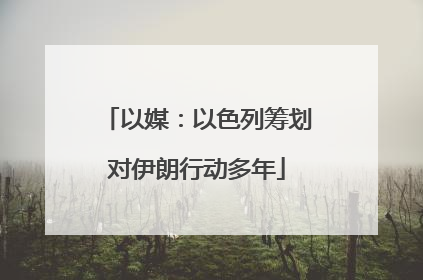 以媒：以色列筹划对伊朗行动多年