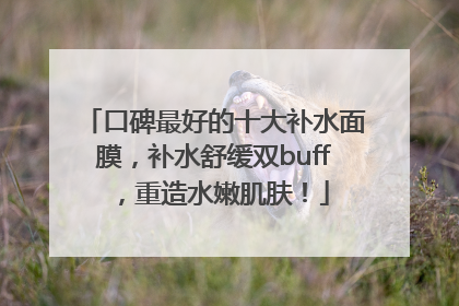 口碑最好的十大补水面膜，补水舒缓双buff，重造水嫩肌肤！